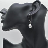 Baroque Pearl Earrings 925 Sterling Silver Long Dangle Earrings