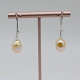 Baroque Pearl Earrings 925 Sterling Silver Long Dangle Earrings