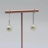 Baroque Pearl Earrings 925 Sterling Silver Long Dangle Earrings