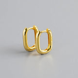 925 Silver Geometric Hoop Earrings Party Jewelry
