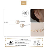 Sterling Silver Freshwater Pearl Stud Earrings for Girls Gift