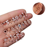 0.8mm Rod Piercing Stainless Steel Stud Earrings for Women