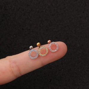 0.8mm Rod Piercing Stainless Steel Stud Earrings for Women