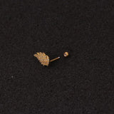 0.8mm Rod Piercing Stainless Steel Stud Earrings for Women