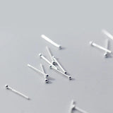 5 Pairs/Set S999 Sterling Silver Double-headed Ear Stick
