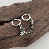 Vintage Rabbit Carrot 925 Silver Earrings Set