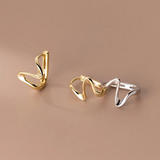 925 Silver Wave Curve Hoop Earrings for Women