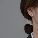 925 Silver Wave Curve Hoop Earrings for Women