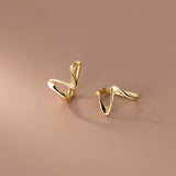 925 Silver Wave Curve Hoop Earrings for Women