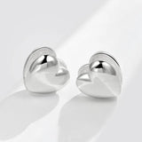 925 Silver Vintage Heart Earrings Allergy-Free Party Accessories