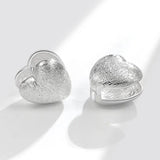 925 Silver Vintage Heart Earrings Allergy-Free Party Accessories