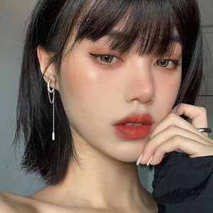 925 Silver Retro Stud Earrings for Women Initial Earrings