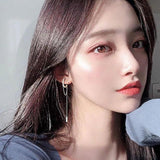 925 Silver Retro Stud Earrings for Women Initial Earrings