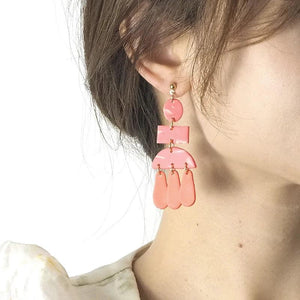 Boho Marble Pattern Earrings Set