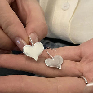 925 Vintage Heart Earrings For Women Jewelry Party Accessories