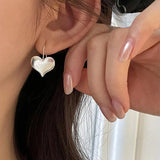 925 Vintage Heart Earrings For Women Jewelry Party Accessories