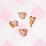 4pcs Cubic Zircon Cartoon Stud Earrings Set for Women Girls