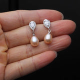 925 Silver Wedding Pearl Earrings Natural Pearl Women Gift