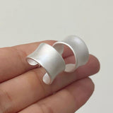 BF CLUB 925 Silver Flower Frosted Earrings Prevent Allergy