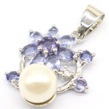Lovely Pearl London Topaz Purple Spinel Silver Pendant for Sister