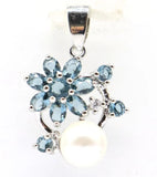 Lovely Pearl London Topaz Purple Spinel Silver Pendant for Sister