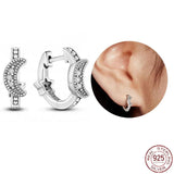 925 Sterling Silver U-Shaped Rose Earrings