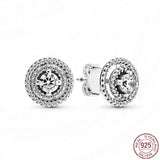 925 Sterling Silver U-Shaped Rose Earrings