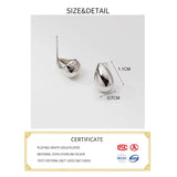 925 Sterling Silver Water Drop Stud Earrings Minimalist Jewelry