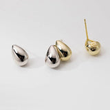 925 Sterling Silver Water Drop Stud Earrings Minimalist Jewelry