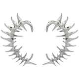 Skeleton Spike Cyberpunk Ear Clips Unisex Gothic Punk Earrings