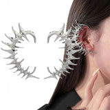 Skeleton Spike Cyberpunk Ear Clips Unisex Gothic Punk Earrings