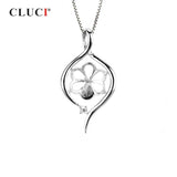 925 Silver Lucky Flower Charm Pendant, Zircon Jewelry SP075SB