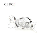 925 Silver Lucky Flower Charm Pendant, Zircon Jewelry SP075SB