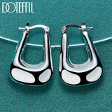 925 Silver U Hoop Earring For Women Party Wedding Jewelry