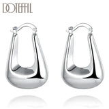 925 Silver U Hoop Earring For Women Party Wedding Jewelry