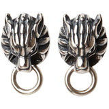 Wolf Head Stud Earrings Gothic Punk Style Jewelry