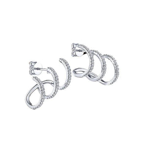 925 Sterling Silver Stud Earrings Vintage Metal Earrings Women Men