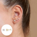 Elegant Zircon Stud Earrings