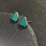 Amazonite 925 Sterling Silver Stud Earrings Jewelry Gift