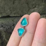 Amazonite 925 Sterling Silver Stud Earrings Jewelry Gift
