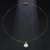12-13mm Baroque Button Pearl Pendant S925 Sterling Silver Classic