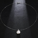 12-13mm Baroque Button Pearl Pendant S925 Sterling Silver Classic