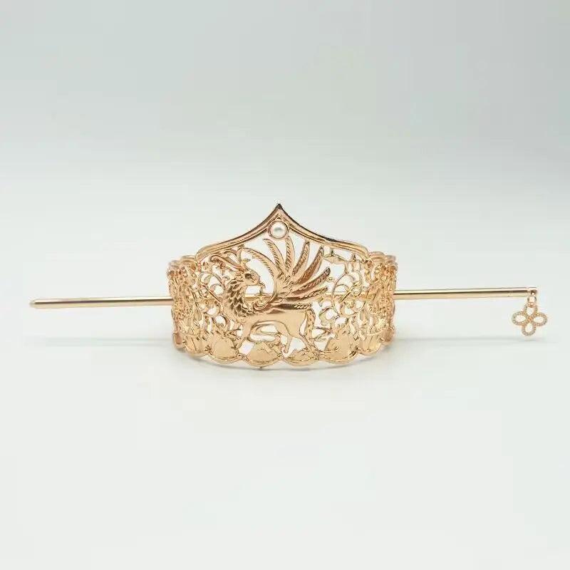 Plated Hair Crown Chinese Hanfu Headdress