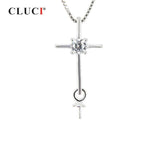 925 Silver Cross Pendant for Women with Zircon