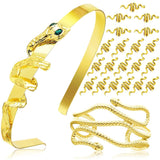 Golden Snake Head Hair Hoop for Women