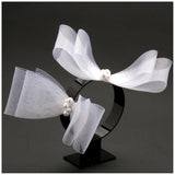 Wedding Veil Hairpin Pearl Bride Hair Clips Mesh Headpiece