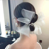 Wedding Veil Hairpin Pearl Bride Hair Clips Mesh Headpiece