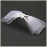 Wedding Veil Hairpin Pearl Bride Hair Clips Mesh Headpiece