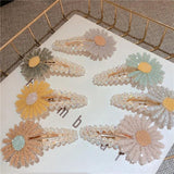 Daisy Jewelry Hair Clips Hair Claw Clip Flower Hair pins Barrette Women Summer
