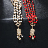Boho Pearl Head Chain Headwear Plated Headpiece Bridal Hair Jewelry